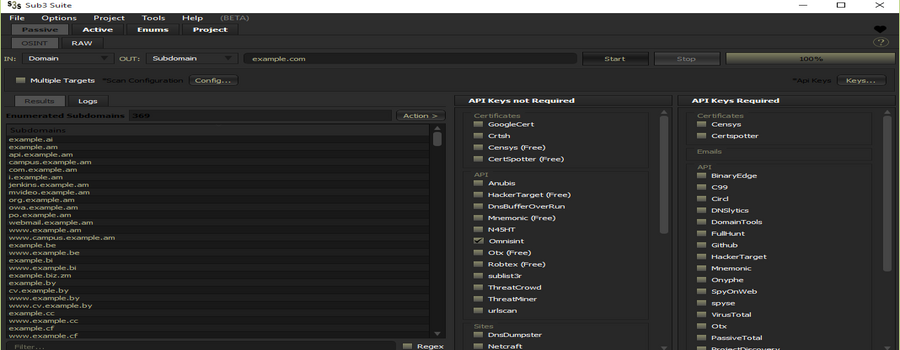 Sub3suite - Subdomain Enumeration Suite